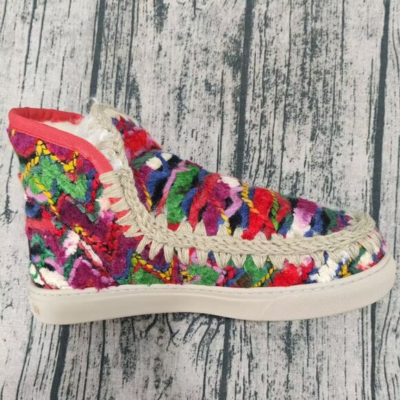 Mou Mou Eskimo Series Ethnic Round-Toe Snow Boots Women - Picture 3 of 8